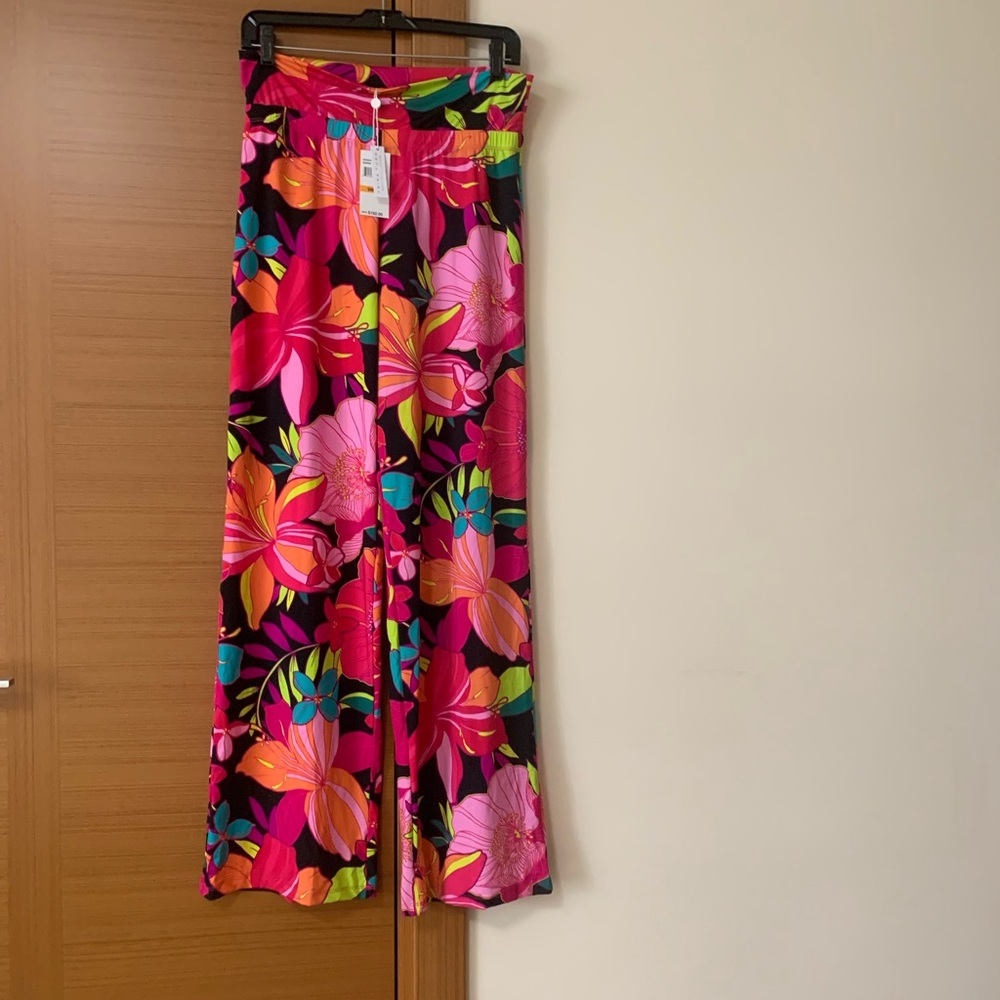 Vibrant Floral Wide-Leg Pants